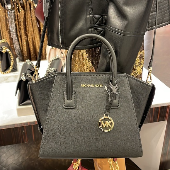 MICHAEL KORS
Avril Small Leather Top-Zip Satchel
COLOR: Black 
NWT - Picture 14 of 16